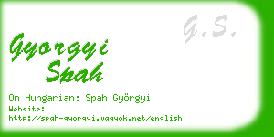 gyorgyi spah business card